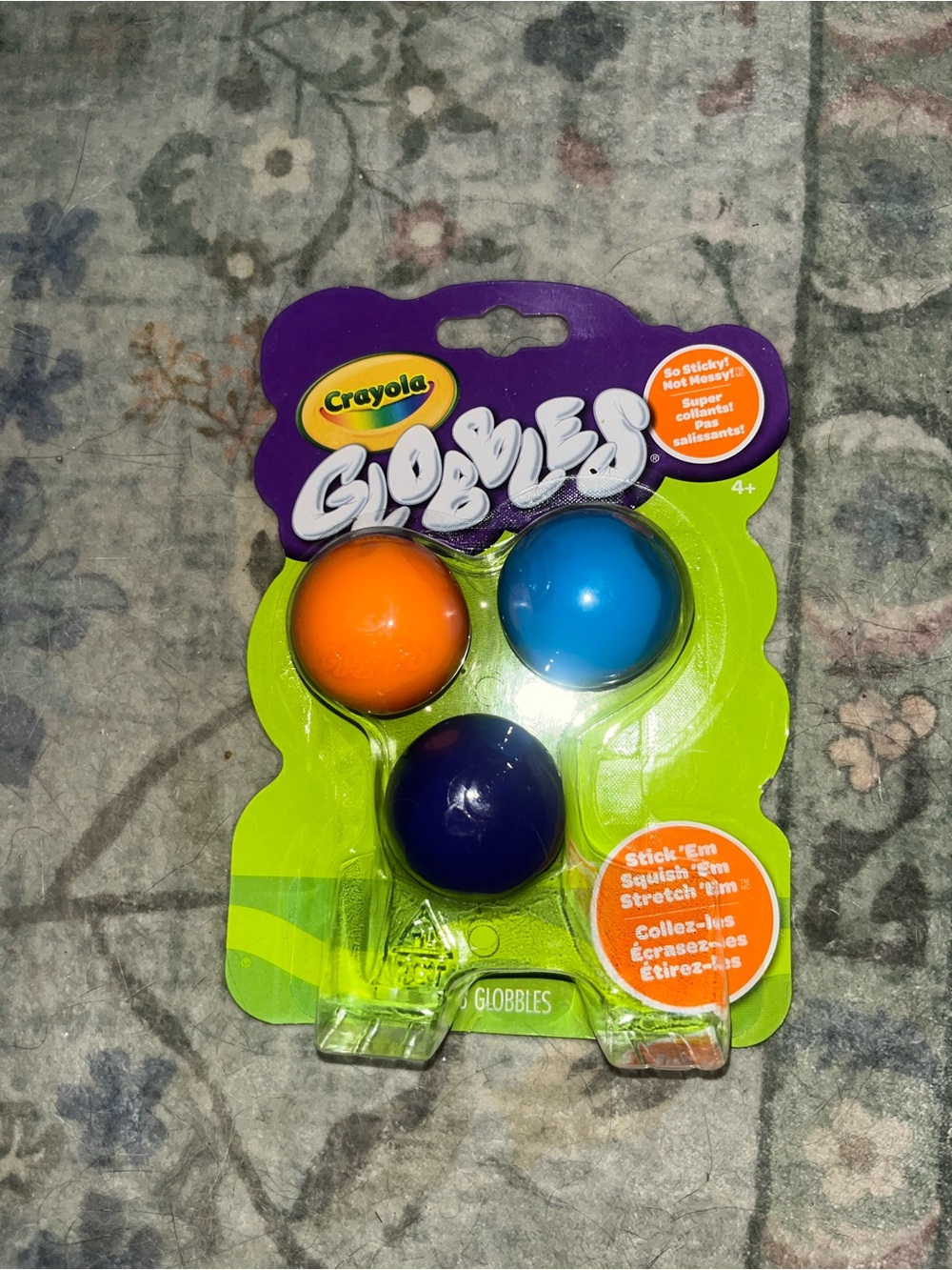 Crayola Globbles Sticky Stretch Balls - Orange, Blue, Purple